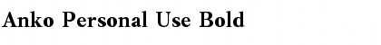 Download Anko Personal Use Bold Font Title Preview