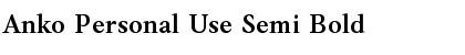 Download Anko Personal Use Semi Bold Font Title Preview