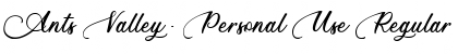 Download Ants Valley - Personal Use Regular Font Title Preview
