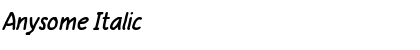 Download Anysome Italic Font Title Preview