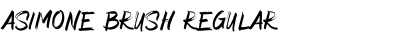 Download Asimone Brush Regular Font Title Preview
