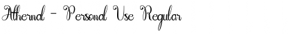 Download Athernal - Personal Use Regular Font Title Preview