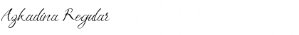 Download Azkadina Regular Font Title Preview
