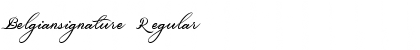 Download Belgiansignature Regular Font Title Preview