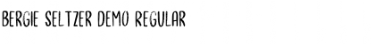 Download Bergie Seltzer DEMO Regular Font Title Preview