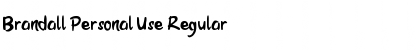 Download Brandall Personal Use Regular Font Title Preview
