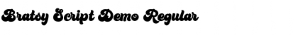 Download Bratsy Script Demo Regular Font Title Preview