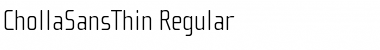 Download ChollaSansThin Regular Font Title Preview