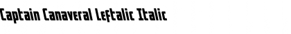 Download Captain Canaveral Leftalic Italic Font Title Preview