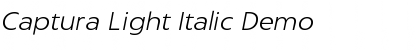Download Captura Light Italic Demo Font Title Preview