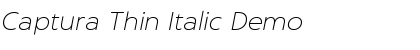 Download Captura Thin Italic Demo Font Title Preview