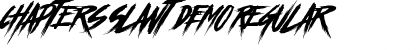 Download Chapters Slant DEMO Regular Font Title Preview