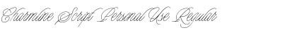 Download Charmline Script Personal Use Regular Font Title Preview