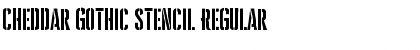 Download Cheddar Gothic Stencil Regular Font Title Preview