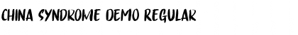 Download China Syndrome DEMO Regular Font Title Preview
