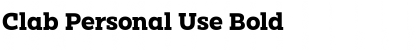 Download Clab Personal Use Bold Font Title Preview