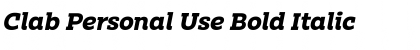 Download Clab Personal Use Bold Italic Font Title Preview
