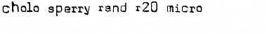 Download Cholo Sperry Rand R20 Micro Font Title Preview