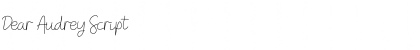 Download Dear Audrey Script Font Title Preview