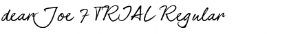 Download dearJoe 7 TRIAL Regular Font Title Preview
