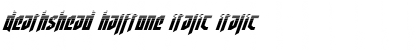 Download Deathshead Halftone Italic Italic Font Title Preview