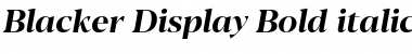 Download Blacker Display Bold Italic Font Title Preview