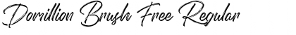 Download Domillion Brush Free Regular Font Title Preview