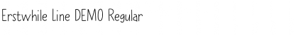 Download Erstwhile Line DEMO Regular Font Title Preview