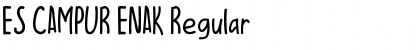 Download ES CAMPUR ENAK Regular Font Title Preview