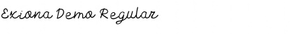 Download Exiona Demo Regular Font Title Preview