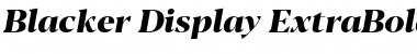 Download Blacker Display ExtraBold Italic Font Title Preview