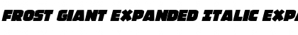 Download Frost Giant Expanded Italic Expanded Italic Font Title Preview