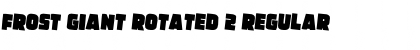 Download Frost Giant Rotated 2 Regular Font Title Preview