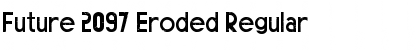 Download Future 2097 Eroded Regular Font Title Preview