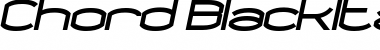 Download Chord BlackItalic Font Title Preview