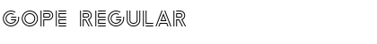 Download Gope Regular Font Title Preview