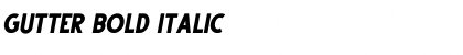 Download Gutter Bold Italic Font Title Preview