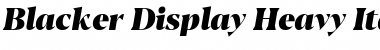Download Blacker Display Heavy Italic Font Title Preview