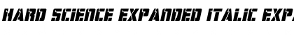 Download Hard Science Expanded Italic Expanded Italic Font Title Preview