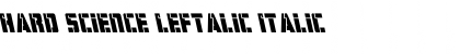 Download Hard Science Leftalic Italic Font Title Preview