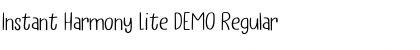 Download Instant Harmony Lite DEMO Regular Font Title Preview