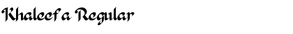 Download Khaleefa Regular Font Title Preview