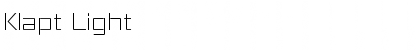 Download Klapt Light Font Title Preview