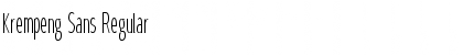Download Krempeng Sans Regular Font Title Preview