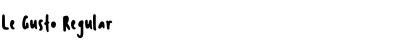 Download Le Gusto Regular Font Title Preview