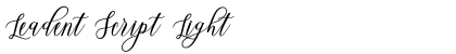 Download Leadent Script Light Font Title Preview