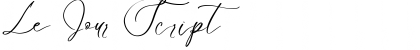 Download Le Jour Script Font Title Preview