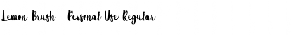 Download Lemon Brush - Personal Use Regular Font Title Preview