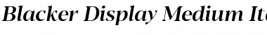 Download Blacker Display Medium Italic Font Title Preview