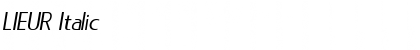 Download LIEUR Italic Font Title Preview